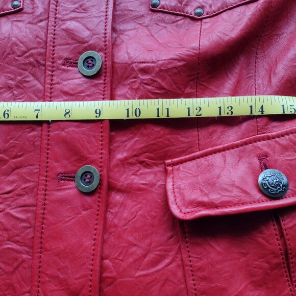 Danier Leather red jacket – XS (will fit S) - Picture 10 of 11